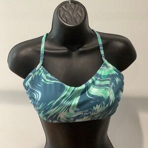 Nike Bikini Top Sport Reversible Tie Back blue, Medium